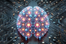 Researchers have discovered genetic hubs where DNA regions are brought together in three-dimensional space inside brain cancer cells called glioblastoma. This provides clues to how cancer-regulating circuitry allows cancer genes to communicate and work together. Credit: Apostolou Lab